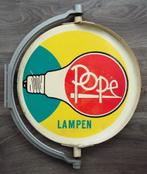 Om 1930-1950 Reclame Bord Windbord Draaibord POPE Lampen, Verzamelen, Reclamebord, Gebruikt, Ophalen of Verzenden