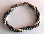 Prachtige Vintage parel armband Echte parels met hematiet, Sieraden, Tassen en Uiterlijk, Armbanden, Verzenden, Zo goed als nieuw