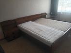 Degelijk eikenhout tweepersoons met nachtkastjes, Huis en Inrichting, Ophalen, Gebruikt, Tweepersoons, 180 cm
