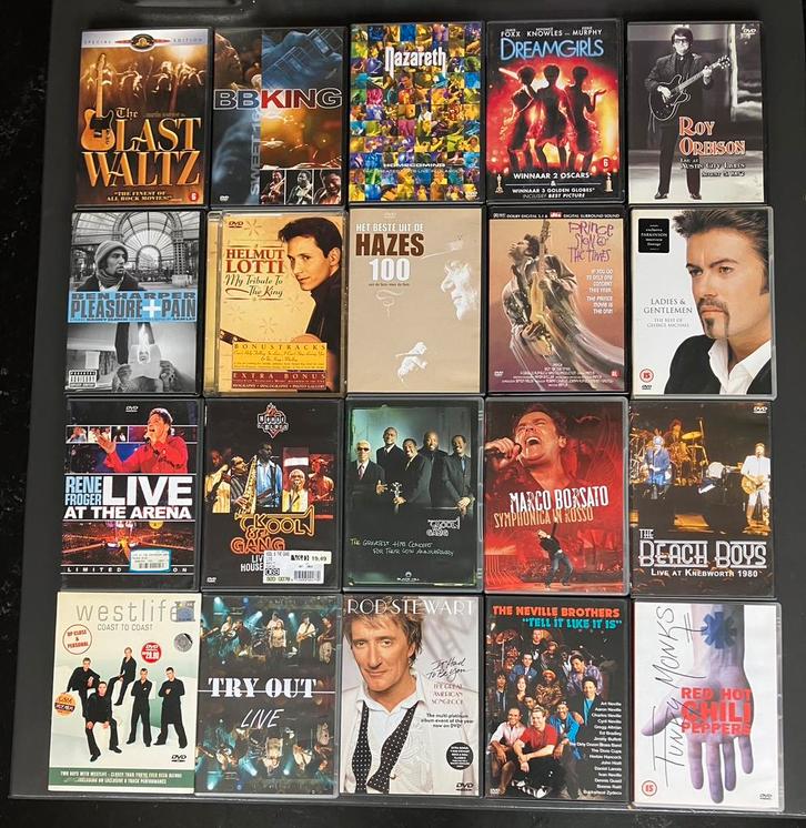 Héél véél muziek DVD's, Cd's en Dvd's, Dvd's | Muziek en Concerten, Zo goed als nieuw, Alle leeftijden, Ophalen of Verzenden