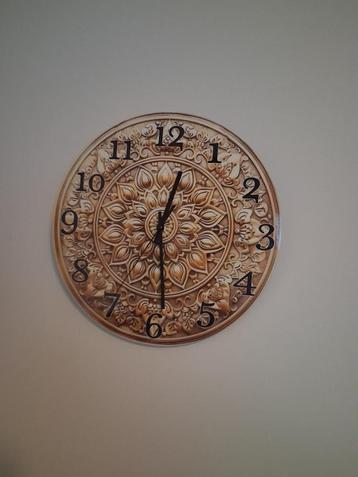 Stille wand klok mandala afbeelding goudkleur 35 cm ZGAN beschikbaar voor biedingen