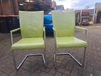 lime groene eettafel stoelen, Huis en Inrichting, Stoelen, Gebruikt, Ophalen