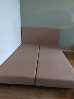 Beige boxspring 160x200 cm - Tweepersoons (evt incl matras), Huis en Inrichting, Ophalen, Gebruikt, Beige, Tweepersoons