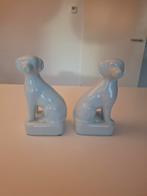 Set 2 Witte Hondenbeeldjes hond beeld boekensteun, Ophalen of Verzenden, Zo goed als nieuw, Dier