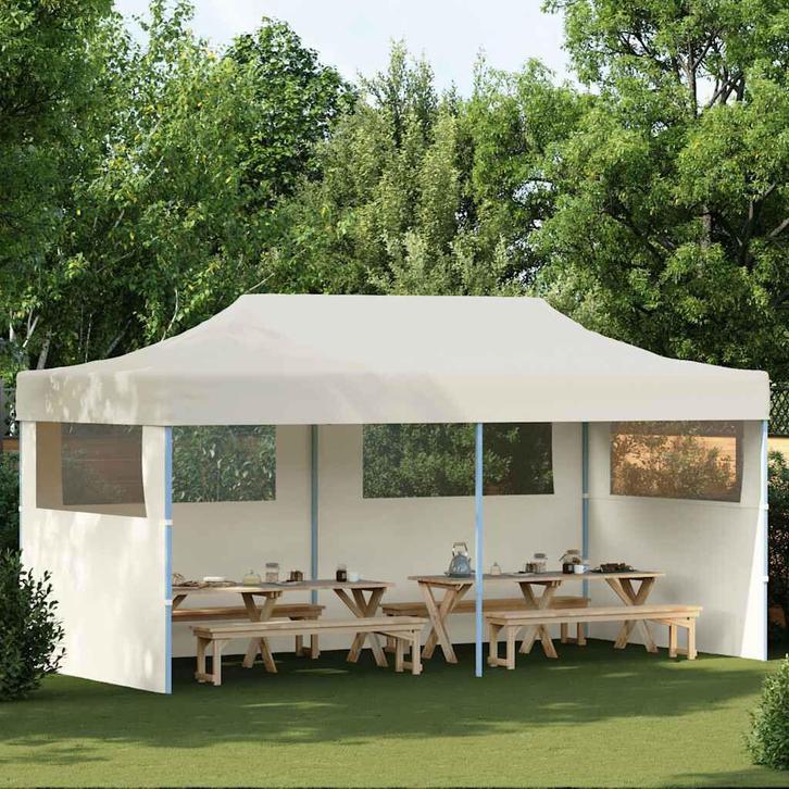 Partytent pop-up inklapbaar 3x6 m crème €199, Tuin en Terras, Partytenten, Nieuw, Partytent, 2 meter of meer, Minder dan 5 meter