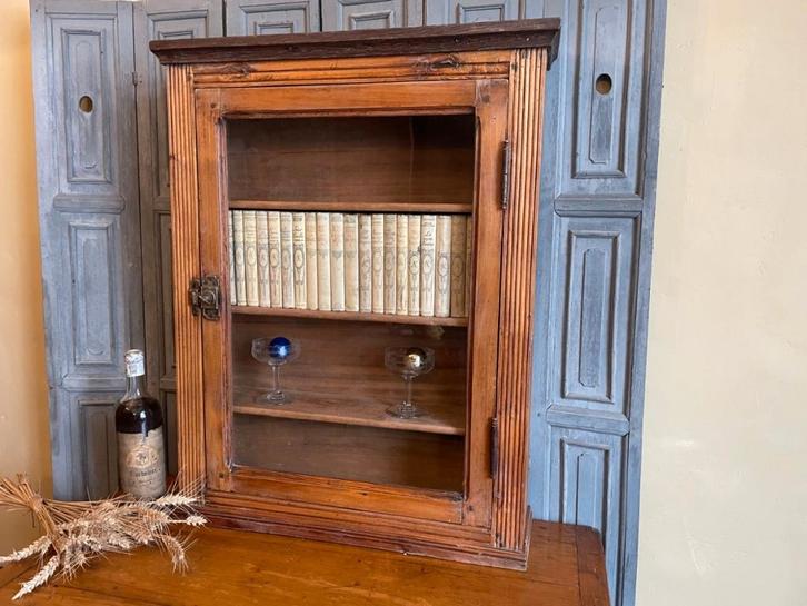 Vitrinekastje Hangvitrine Verzamelkastje Toiletkastje Frans, Antiek en Kunst, Antiek | Woonaccessoires, Ophalen of Verzenden