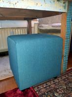 3 x turqoise poef hocker voetenbank sloophout/ibiza 45x45, Ophalen, Hout, Minder dan 50 cm, Vierkant