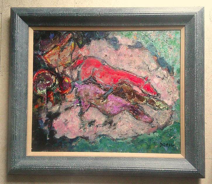 Abstraherend werk van Jacobus Doeser 1884-, Antiek en Kunst, Kunst | Schilderijen | Klassiek, Ophalen of Verzenden