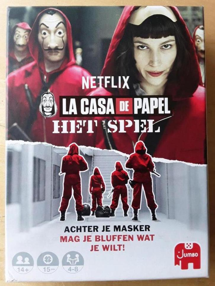 La Casa de Papel - Het Spel - vanaf 14 jaar - NIEUW, Hobby en Vrije tijd, Gezelschapsspellen | Kaartspellen, Zo goed als nieuw
