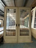 Set schuif / en-suite deuren met glas in lood 218x166cm., Ophalen