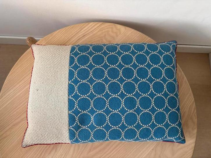 Vos design sierkussen designonstock in kvadrat stof, Huis en Inrichting, Woonaccessoires | Kussens, Blauw, Rechthoekig, Ophalen of Verzenden