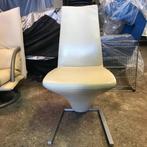 6 Rolf Benz 7800 design stoel creme leer, Ophalen, Gebruikt, Wit, Leer