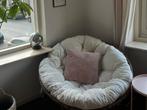 Papasan loungestoel, Huis en Inrichting, Stoelen, Ophalen, Wit, Hout, Eén
