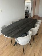 Eettafel met 6 stoelen, Overige materialen, Zo goed als nieuw, Vijf personen of meer, Ovaal