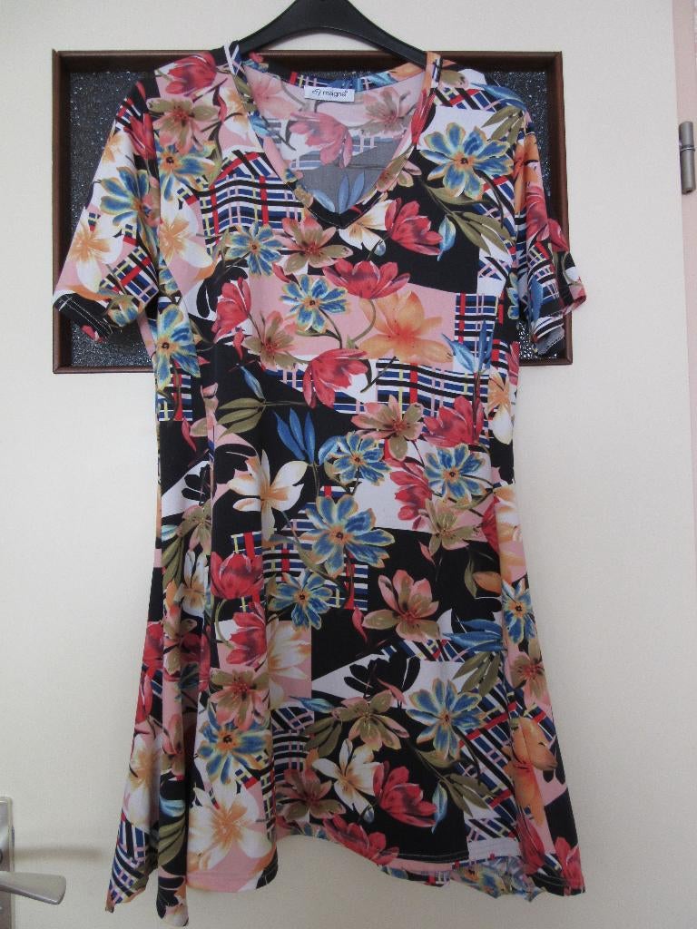 Fleurig Magna tuniek / kort jurkje - maat 40/42, Magna, Verzenden, Zo goed als nieuw, Maat 38/40 (M)