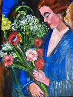 Vrouw met bloemen, Ophalen