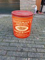 Vintage Holtzman's Pretz-Sticks Blikken Bus, Verzamelen, Ophalen, Gebruikt, Koek(jes), Overige merken