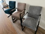 Zes luxe eetkamerstoelen (drie kleuren), Huis en Inrichting, Stoelen, Ophalen, Zo goed als nieuw, Blauw, Vijf, Zes of meer stoelen