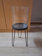 Industriële plantenpot, metaal met glazen stolp., Huis en Inrichting, Woonaccessoires | Stolpen, Ophalen of Verzenden, Zo goed als nieuw