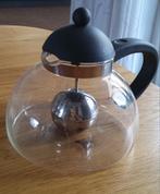 Glazen theepot met thee-ei, Huis en Inrichting, Overige typen, Ophalen of Verzenden, Overige stijlen, Glas