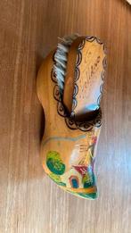 Houten klomp met borstel ( vintage ) Holland- Zierikzee, Antiek en Kunst, Curiosa en Brocante, Ophalen of Verzenden