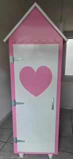Leuke zelfgemaakte roze/witte kast, Ophalen, Gebruikt, 50 tot 70 cm, 105 cm of meer