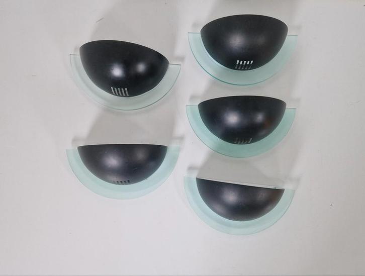 5 postmoderne halve maan design wandlampen vintage. , Huis en Inrichting, Lampen | Wandlampen, Gebruikt, Metaal, Ophalen of Verzenden