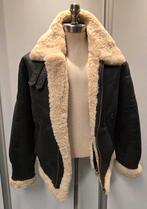 Donkerbruine heren lammy coat pilotenjas - maat L - lamsleer, Kleding | Heren, Ophalen of Verzenden, Zo goed als nieuw, Maat 52/54 (L)
