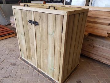 Container ombouw, kliko ombouw van geïmpregneerd tuinhout. beschikbaar voor biedingen