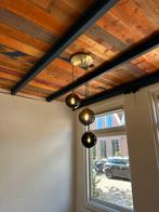 Moderne hanglamp 3 bollen rookglas, Huis en Inrichting, Lampen | Hanglampen, Ophalen, Zo goed als nieuw