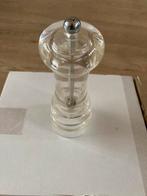 Transparante Pepermolen, 14 cm hoog. Acryl, Huis en Inrichting, Keuken | Keukenbenodigdheden, Ophalen of Verzenden, Zo goed als nieuw