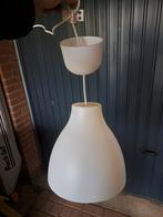 Witte hanglamp, Ophalen, Kunststof, Zo goed als nieuw, Modern