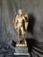 Bronzen David 39,5 cm gesigneerd/stempel zuiver groot brons, Ophalen of Verzenden