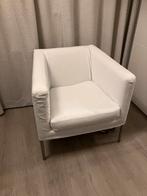 2 witte Ikea stoelen met wasbare hoezen, Huis en Inrichting, Fauteuils, Minder dan 75 cm, Zo goed als nieuw, Stof, 50 tot 75 cm
