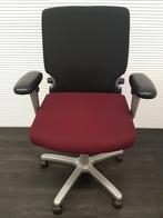 Bureaustoel Haworth Comforto zwart/bordeaux, Ophalen, Zo goed als nieuw, Zwart, Bureaustoel