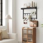 Kapstok - Wandkapstok-Bruin - 10 Zwarte-60.5x15x45 cm, Huis en Inrichting, Woonaccessoires | Kapstokken, Wandkapstok, Nieuw, Ophalen of Verzenden