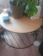 Ronde Houten Tafel met Metalen Onderstel.  Zsm ophalen, Ophalen, Gebruikt, Rond