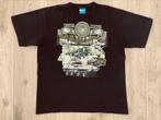 Zwart t-shirt met leger opdruk, Ophalen of Verzenden, Zo goed als nieuw, Maat 48/50 (M), Zwart