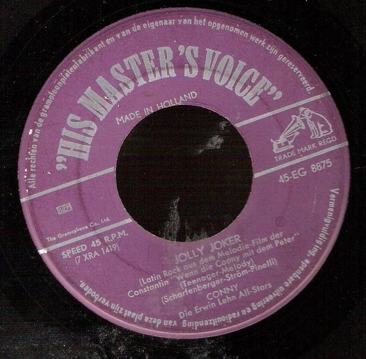 Conny (Froboes)-Jolly Joker&Hey Boys-How Do You Do- 1959, Cd's en Dvd's, Vinyl Singles, Gebruikt, Pop, Ophalen