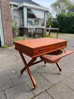 Vintage Houten Bijzettafel kastje, Ophalen, Gebruikt, 55 tot 75 cm, 60 cm of meer