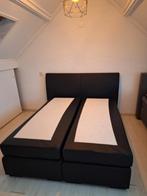 Boxspring/ 2 persoonsbed Trevi 160x200 matzwart, Ophalen, Gebruikt, Zwart, Tweepersoons