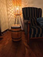 Houten Ton - Bijzettafel / Decoratie, Huis en Inrichting, Tafels | Bijzettafels, Ophalen of Verzenden, Rond, Minder dan 55 cm