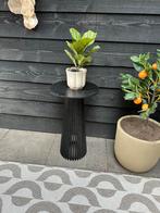 Bijzettafel zwart kwantum, 45 tot 60 cm, Minder dan 55 cm, Rond, Ophalen of Verzenden