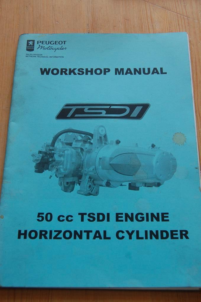 Peugeot 50 cc TSDI motor werkplaatshandboek, Fietsen en Brommers, Handleidingen en Instructieboekjes, Ophalen of Verzenden, Zo goed als nieuw