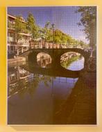 Bilderlijst 67.5x90cm met Puzzel "Delftse Gracht" –als nieuw, Ophalen, Zo goed als nieuw