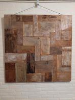 Artistiek houten wanddecoratie – handgemaakt uit resthout, Ophalen