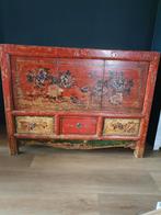 Oude chinees tibetaans dressoir met handbeschilderd, Ophalen