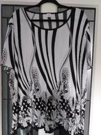 Zwart Wit Shirt Maat 50 - ZGAN, Ophalen of Verzenden, Zo goed als nieuw, Zwart, Blouse of Tuniek
