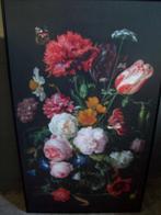 Stilleven met bloemen in glazen vaas Hiporgnl, Oorspronkelijke maker, 125 cm of meer, Ophalen of Verzenden, Zo goed als nieuw