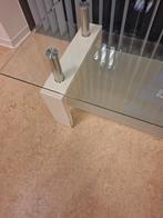 Glazen tafeltje, Minder dan 55 cm, Gebruikt, Glas, Rechthoekig